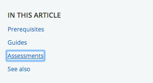 Screenshot einer Liste von Links im Chrome-Browser. Die Liste enthält 4 Einträge. Der dritte Listeneintrag ist mit einer blauen Umrandung hervorgehoben, wenn er über Tab navigiert wird.