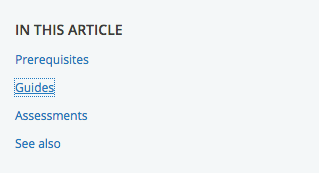 Screenshot einer Liste von Links im Firefox-Browser. Die Liste enthält 4 Einträge. Der zweite Listeneintrag ist mit einer blauen gepunkteten Umrandung hervorgehoben, wenn er über Tab navigiert wird.