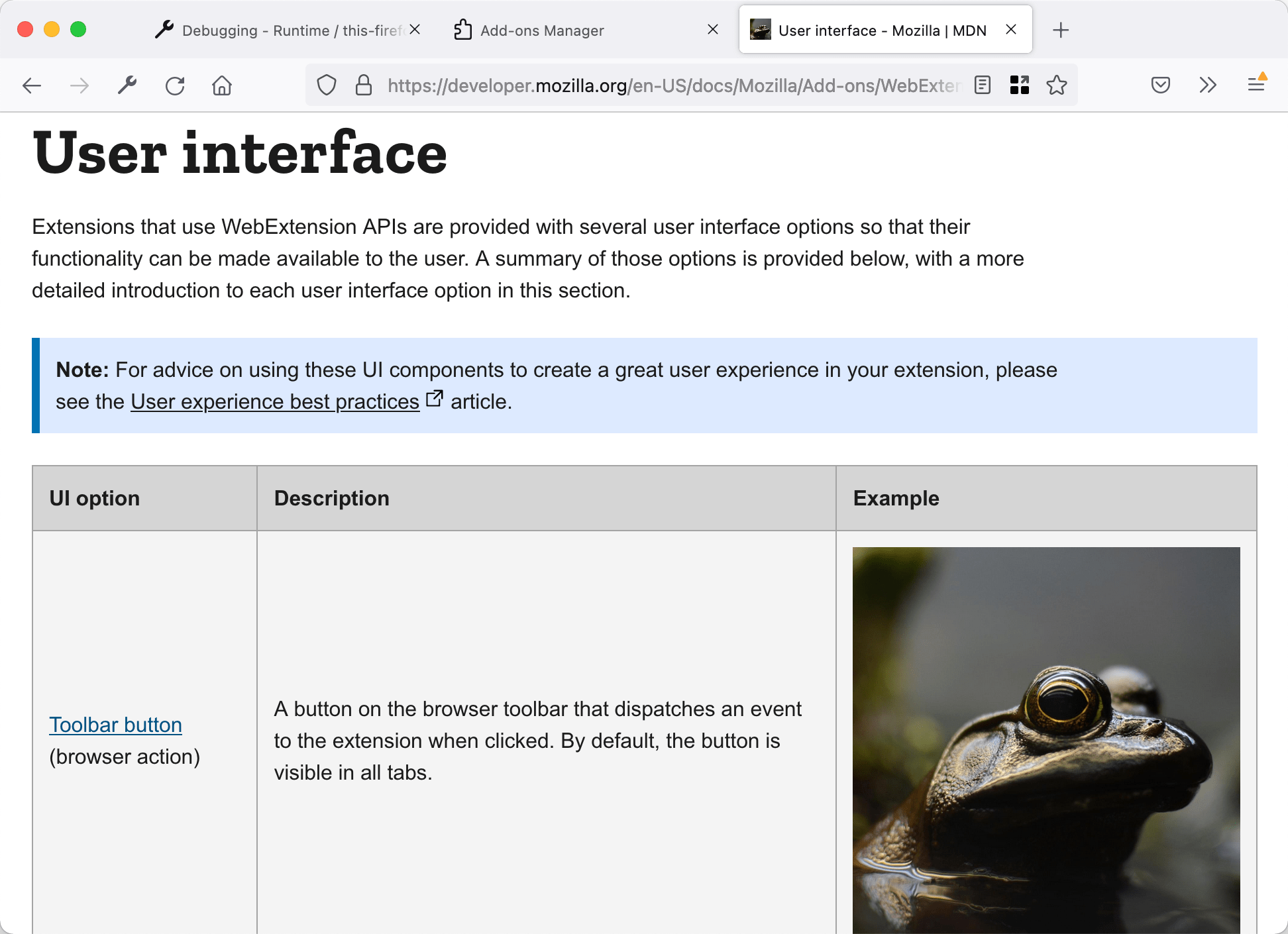 Bilder auf einer Seite, ersetzt durch ein Froschbild