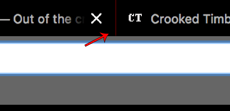 Ein Nahaufnahme von Tabs im Browser, um den Trennstrich hervorzuheben.