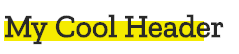 Text mit der Aufschrift „My Cool Header“ mit einem soliden gelben Hintergrundbildblock am unteren linken Drittel der Überschrift
