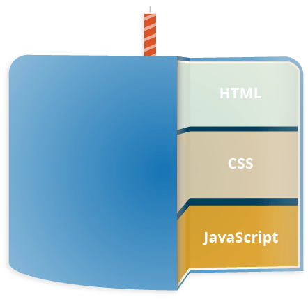 標準 Web 技術的三層；HTML、CSS 和 JavaScript